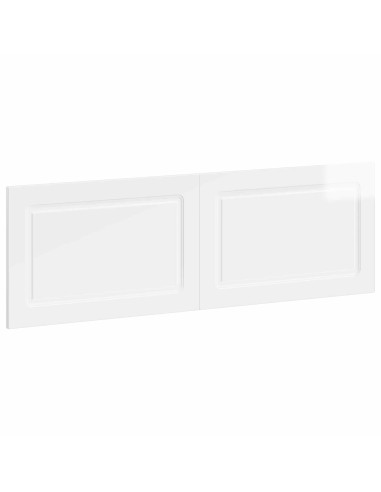 Testiera da Muro UTRECHT Bianco Lucido Legno ingegnerizzato