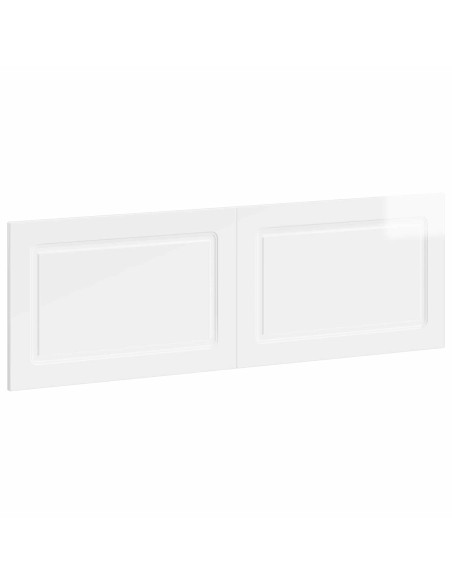 Testiera da Muro UTRECHT Bianco Lucido Legno ingegnerizzato