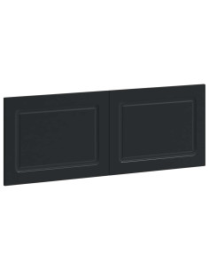 Testiera da Muro UTRECHT Nero Legno ingegnerizzato