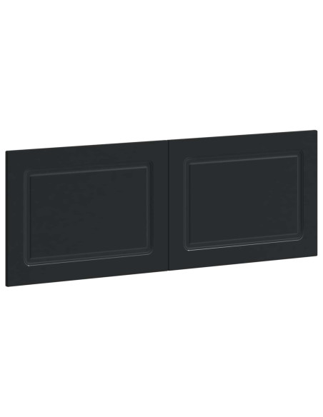 Testiera da Muro UTRECHT Nero Legno ingegnerizzato