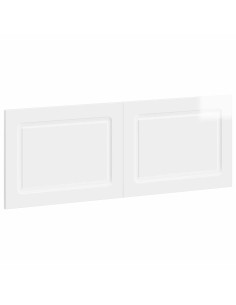 Testiera da Muro UTRECHT Bianco Lucido Legno ingegnerizzato