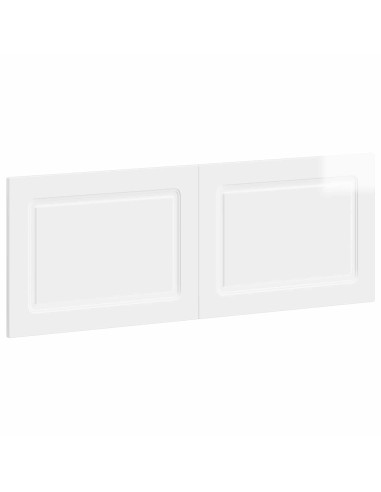 Testiera da Muro UTRECHT Bianco Lucido Legno ingegnerizzato