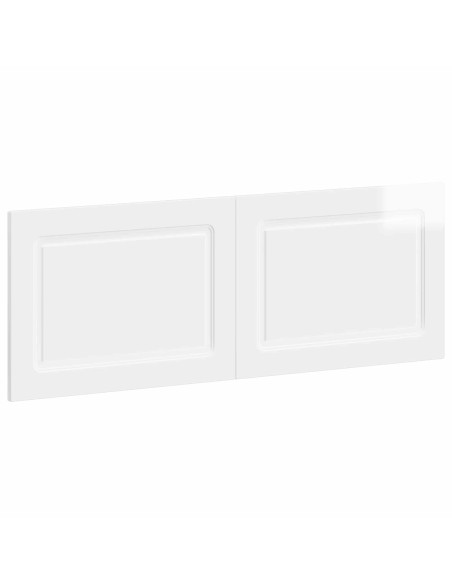 Testiera da Muro UTRECHT Bianco Lucido Legno ingegnerizzato