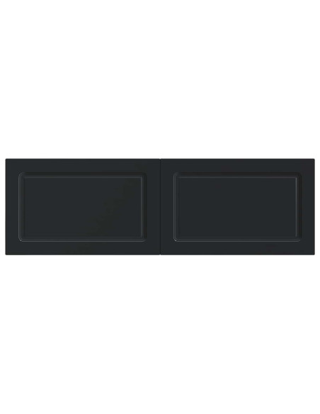 Testiera da Muro UTRECHT Nero Legno ingegnerizzato