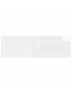 Testiera da Muro UTRECHT Bianco Lucido Legno ingegnerizzato 2