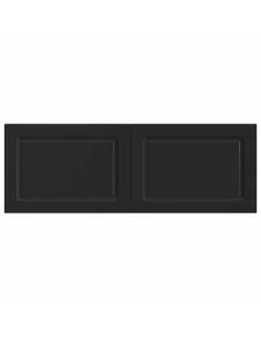 Testiera da Muro UTRECHT Nero Legno ingegnerizzato 2
