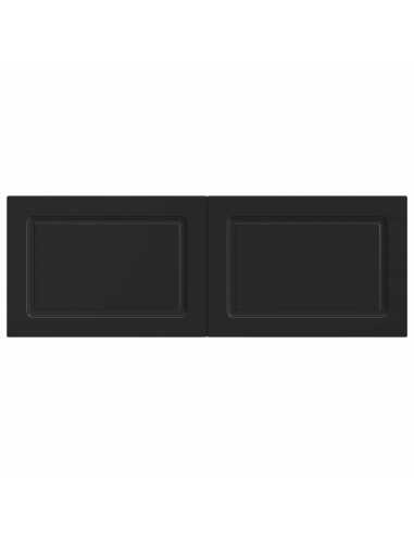 Testiera da Muro UTRECHT Nero Legno ingegnerizzato