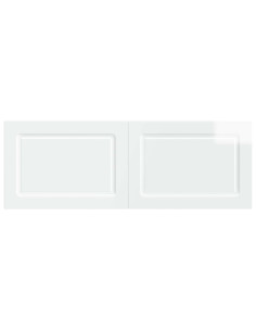 Testiera da Muro UTRECHT Bianco Lucido Legno ingegnerizzato 2
