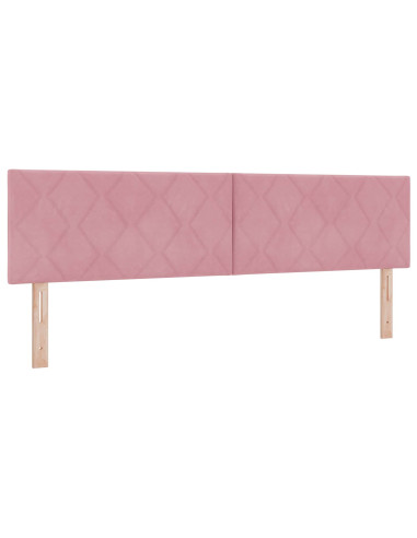 Letto ottomano con materasso con testiera 2 pz Rosa Velluto