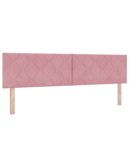 Letto ottomano con materasso con testiera 2 pz Rosa Velluto