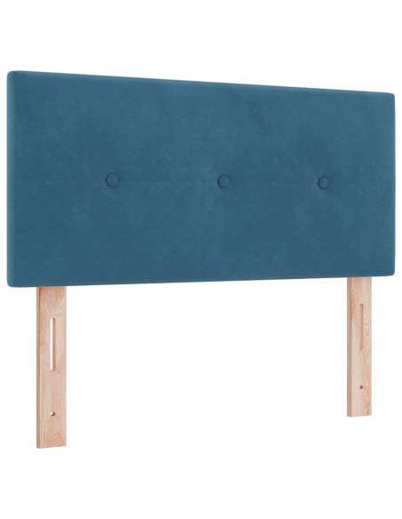 Letto Ottomano con Materasso e LED Blu scuro 120 x 190 cm