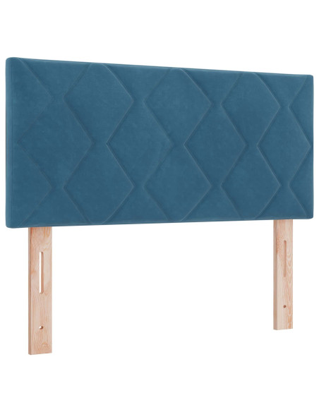 Letto Ottomano con Materasso e LED Blu scuro 120 x 190 cm