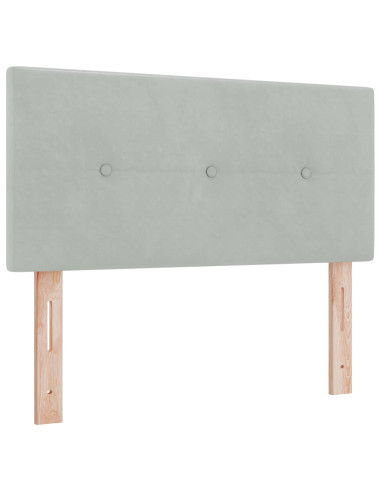 Letto con contenitore LED e materasso Grigio Chiaro