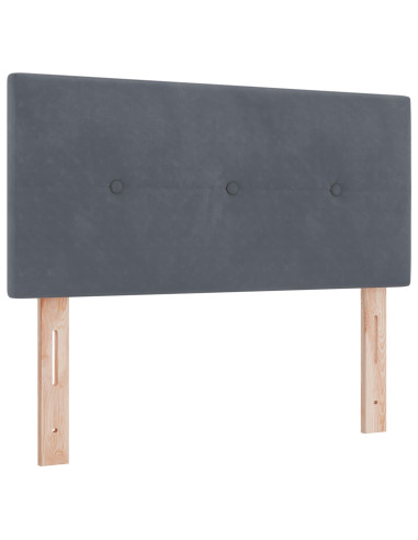Letto con contenitore LED e materasso Grigio Scuro 120 x 200 cm