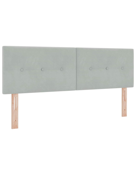 Letto con contenitore LED e materasso Grigio Chiaro