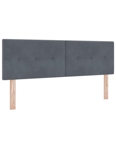 Letto con contenitore LED e materasso Grigio Scuro 140 x 200 cm
