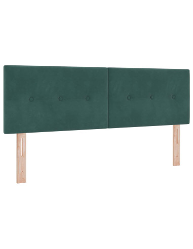 Letto con contenitore LED e materasso Verde Scuro 140 x 200 cm