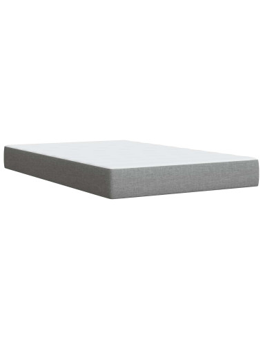 Letto Ottomano con Materasso e LED Grigio Chiaro 120 x 190 cm