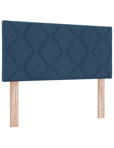 Letto Ottomano con Materasso e LED Blu 120 x 190 cm Tessuto