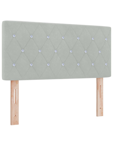 Letto Ottomano con Materasso e LED Grigio Chiaro 120 x 190 cm