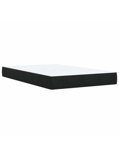 Letto Ottomano con Materasso e LED Nero 120 x 190 cm Velluto