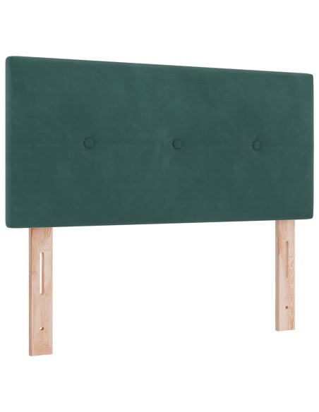 Letto Ottomano con Materasso e LED Verde Scuro 120 x 190 cm