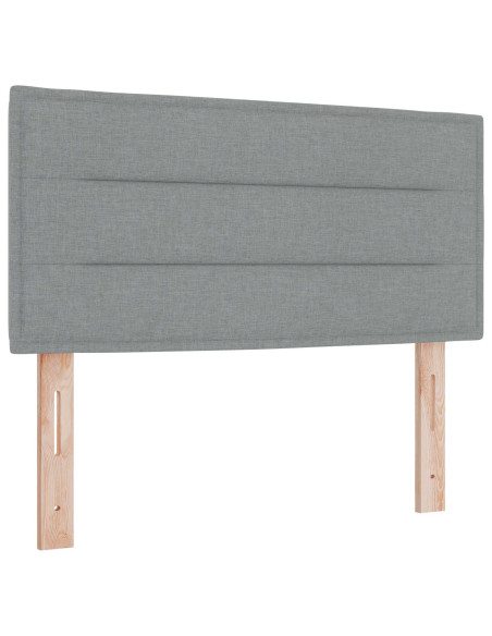 Letto Ottomano con Materasso e LED Grigio Chiaro 120 x 190 cm