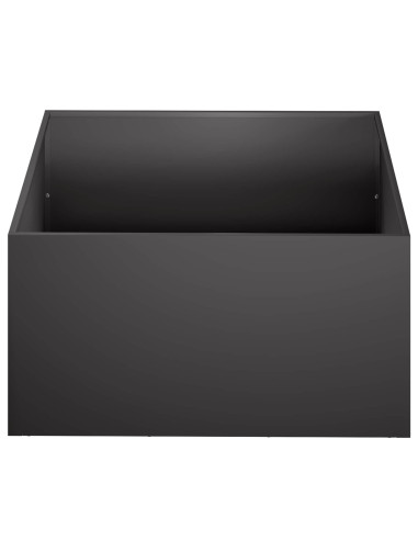 Vaso da giardino Nero 60 x 60 x 30 cm Acciaio laminato a freddo