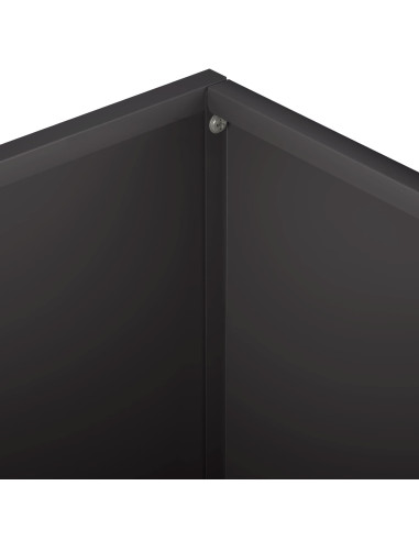 Vaso da giardino Nero 60 x 60 x 30 cm Acciaio laminato a freddo