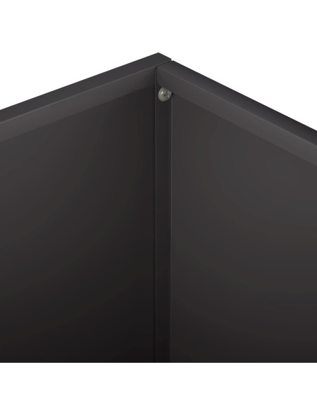 Vaso da giardino Nero 60 x 60 x 30 cm Acciaio laminato a freddo