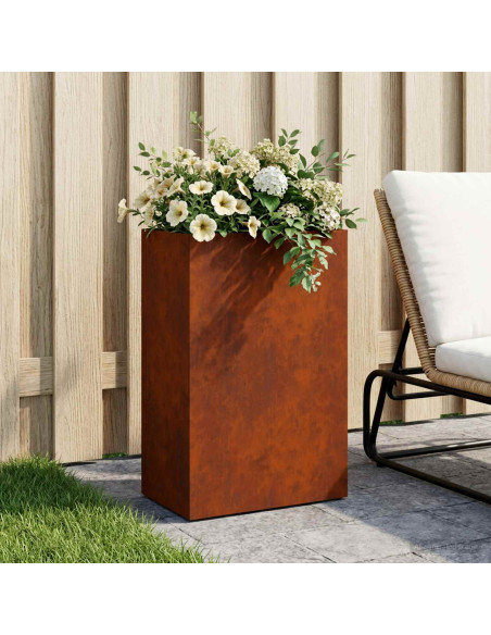 Vaso da giardino Ruggine 50 x 40 x 75 cm Acciaio Corten