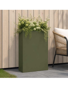 Vaso da giardino Verde Oliva 40 x 20 x 75 cm