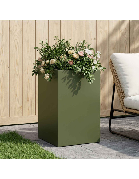Vaso da giardino Verde Oliva 40 x 40 x 50 cm