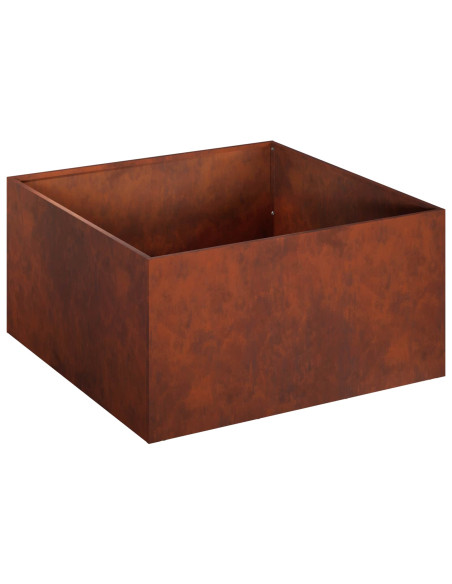 Vaso da giardino Ruggine 60 x 60 x 30 cm Acciaio Corten
