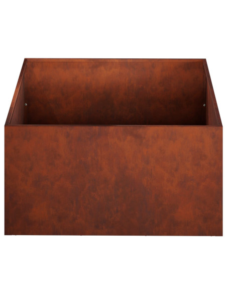 Vaso da giardino Ruggine 60 x 60 x 30 cm Acciaio Corten