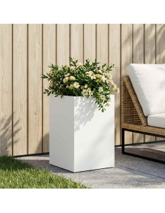 Vaso da giardino Bianco 40 x 40 x 50 cm