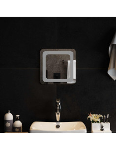 Specchio da bagno LED Trasparente 30 x 30 cm vetro temperato