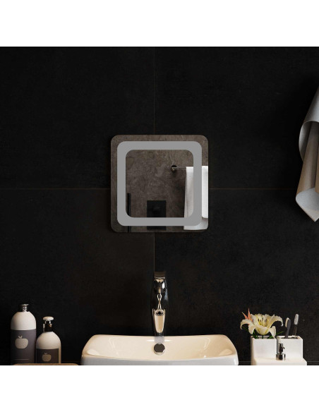 Specchio da bagno LED Trasparente 30 x 30 cm vetro temperato