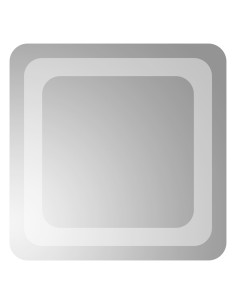Specchio da bagno LED Trasparente 30 x 30 cm vetro temperato 2