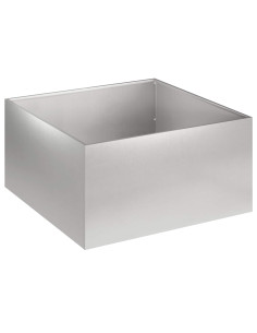 Vaso da giardino Argento 60 x 60 x 30 cm Acciaio Inox 2
