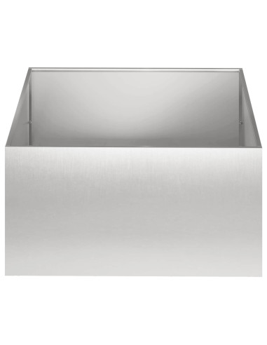Vaso da giardino Argento 60 x 60 x 30 cm Acciaio Inox
