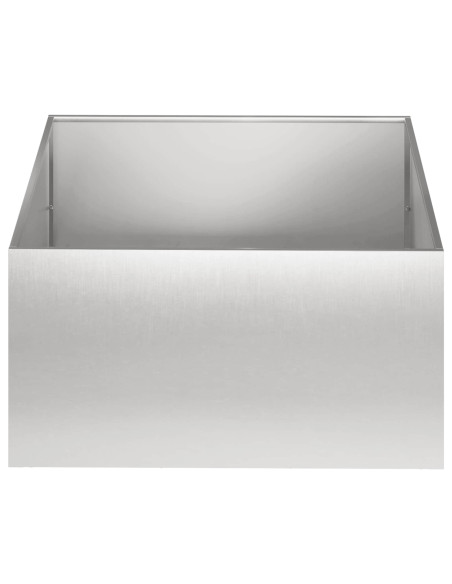 Vaso da giardino Argento 60 x 60 x 30 cm Acciaio Inox