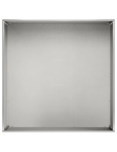 Vaso da giardino Argento 60 x 60 x 30 cm Acciaio Inox