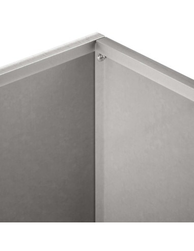 Vaso da giardino Argento 60 x 60 x 30 cm Acciaio Inox