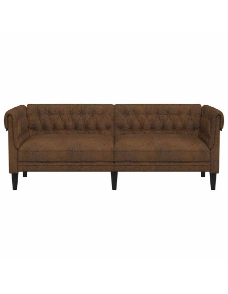 Divano Marrone 201,5 x 74,5 x 74,5 cm Poliestere