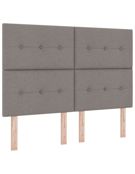 Letto ottomano con materasso Tortora 140 x 200 cm Tessuto