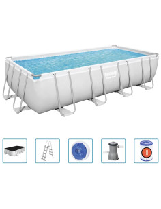Bestway Power Steel Set Piscina Rettangolare 488x244x122 cm 2
