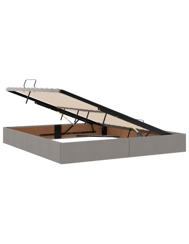 Letto con contenitore LED e materasso Tortora 180 x 200 cm