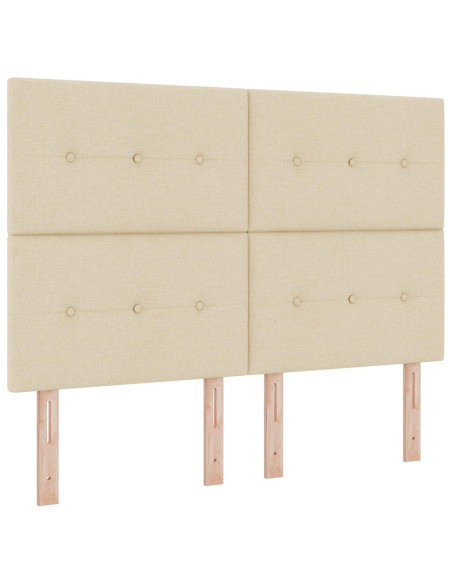 Letto con contenitore LED e materasso Crema 140 x 200 cm