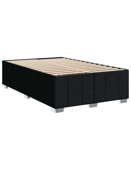 Letto box spring con materasso Nero 120 x 200 cm Tessuto
